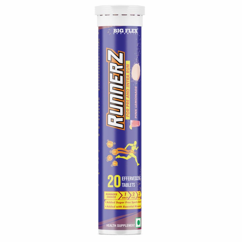 BigFlex Runnerz 20 Effer Tabs - Pack of 01 (20 Tablets) / Pink Lemonade