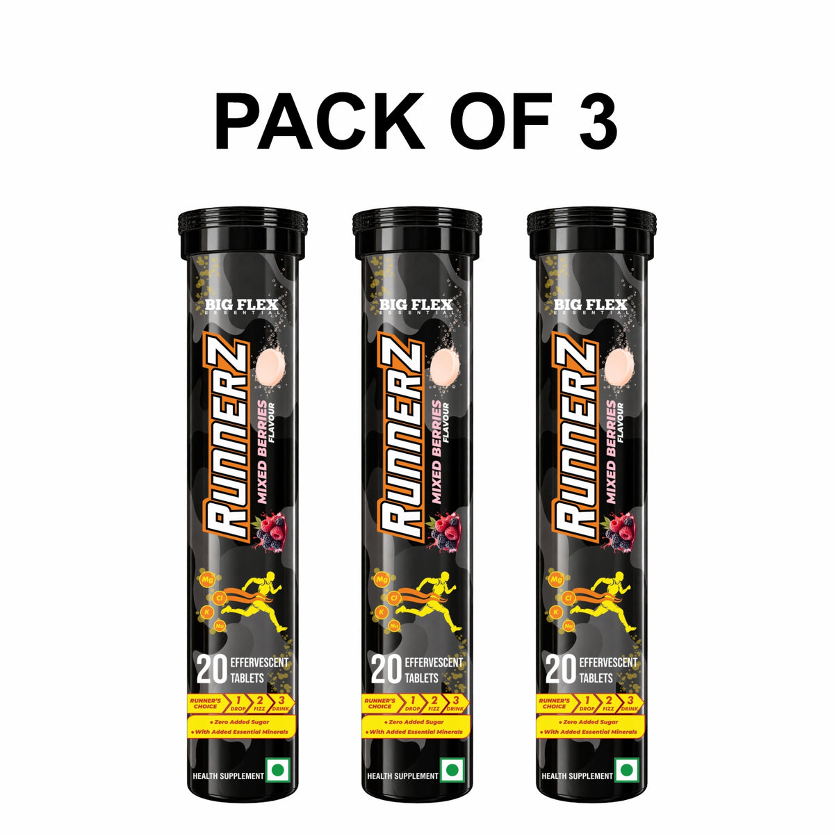 Desh ka Electrolytes Runnerz 20 effervescent tablets boosts instant energy