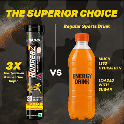 Desh ka Electrolytes Runnerz 20 effervescent tablets boosts instant energy