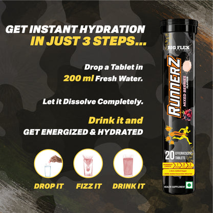 Desh ka Electrolytes Runnerz 20 effervescent tablets boosts instant energy
