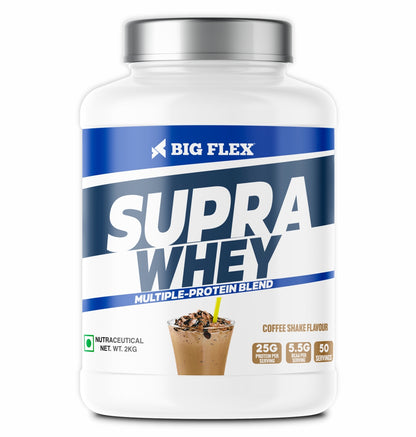 Bigflex Supra Whey Multi-Blend Protein 25g Protein per scoop For Muscle Growth &amp; Recovery