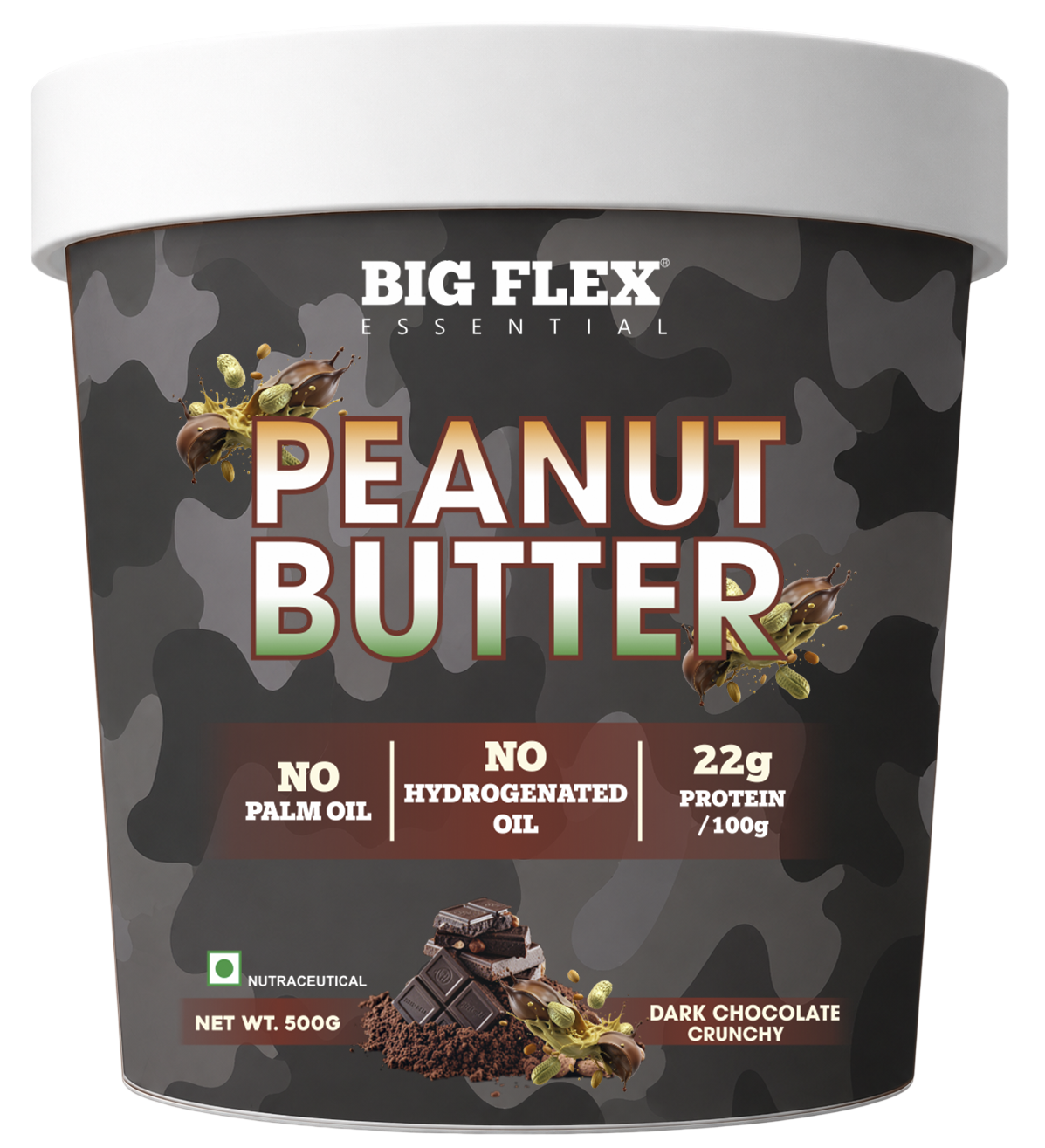 Desh ka Peanut Butter 500g Crunchy Dark Chocolate, 22g Protein to Boost Energy | Tasty &amp; Healthy Nut Butter Spread | Vegan | Cholesterol Free, Gluten Free | Zero Trans Fat