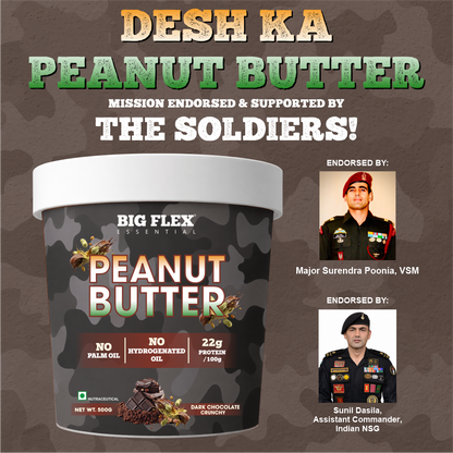 Desh ka Peanut Butter 500g Crunchy Dark Chocolate, 22g Protein to Boost Energy | Tasty &amp; Healthy Nut Butter Spread | Vegan | Cholesterol Free, Gluten Free | Zero Trans Fat