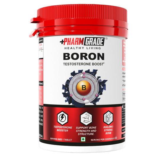 PharmGrade Healthy Living Boron Testosterone Booster Supplement for Mu