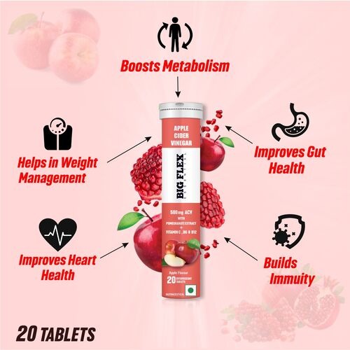 Bigflex Apple Cider Vinegar 500mg Effervescent Tablets