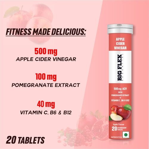 Bigflex Apple Cider Vinegar 500mg Effervescent Tablets