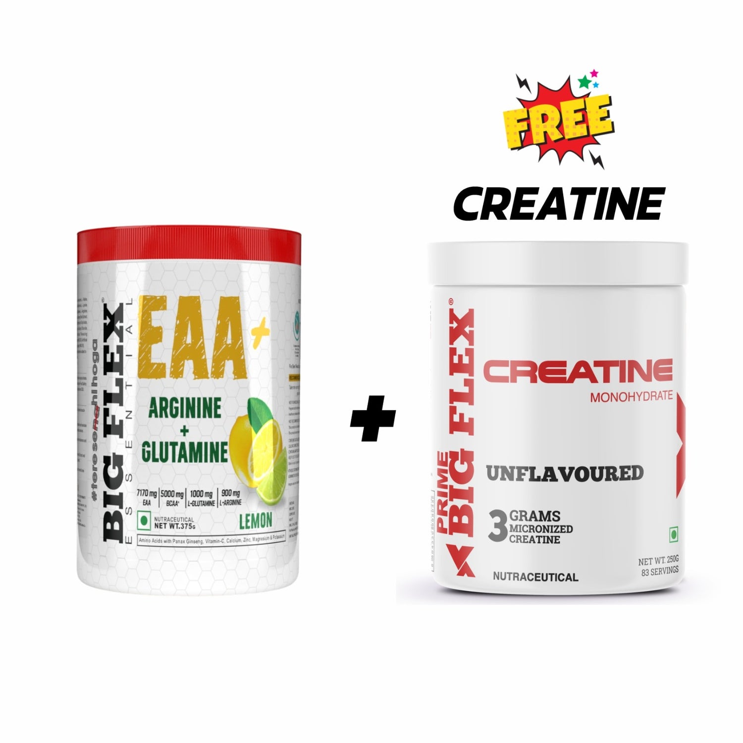 Bigflex EAA + Bcaa with Glutamine | Arginine | Lions Mane Ext | Panax Ginseng | For Maximum Recovery &amp; Pump