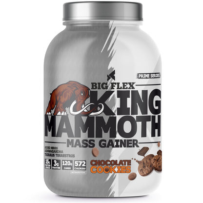 Bigflex King Mammoth Mass Gainer | High Protein and High Calorie Mass Gainer, Weight Gainer | 572 Calories | 15G Protein | 3G Creatine | 250mg Tribulus Terrestris | 250mg Ashwagandha &amp; 750mg L-Taurine