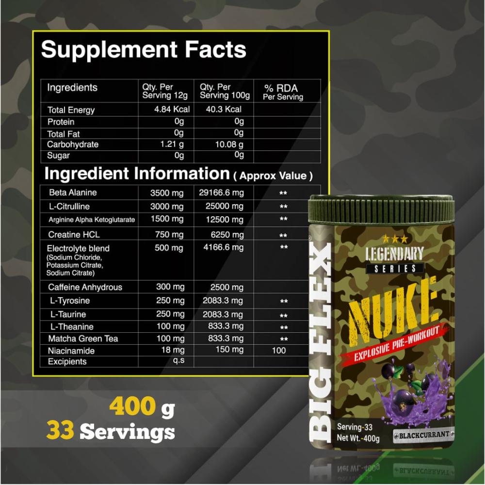 Bigflex Nuke Pre-workout Powder (400 Gm)