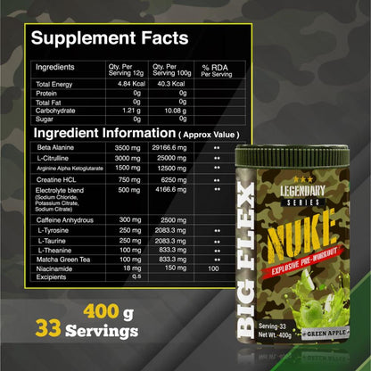 Bigflex Nuke Pre-workout Powder (400 Gm)