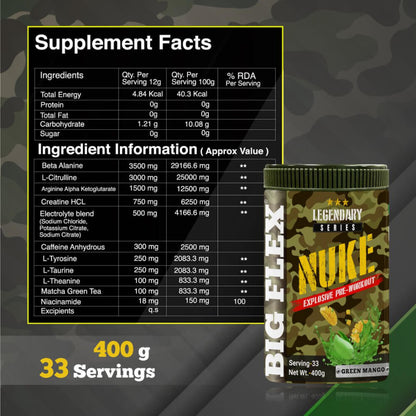 Bigflex Nuke Pre-workout Powder (400 Gm)