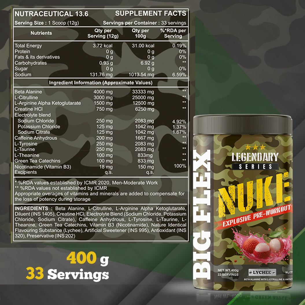 Bigflex Nuke Pre-workout Powder (400 Gm)