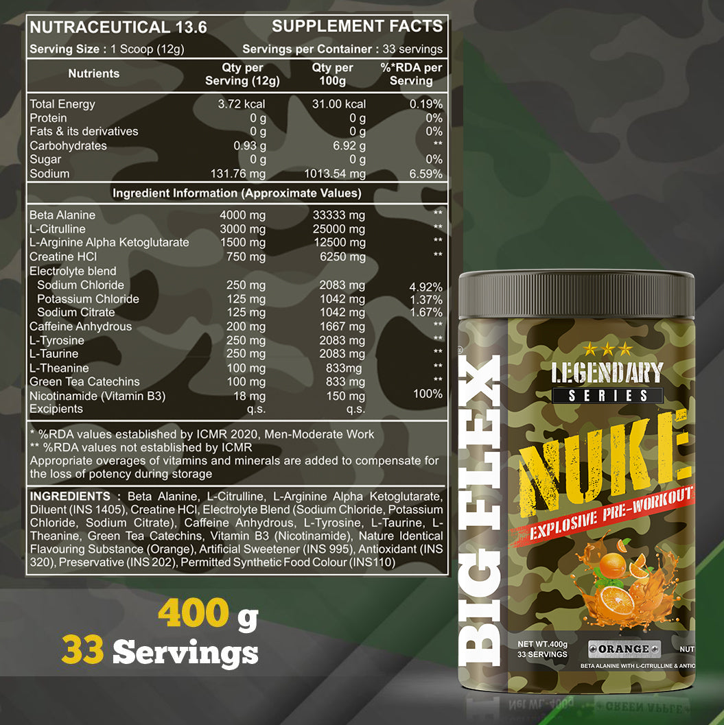 Bigflex Nuke Pre-workout Powder (400 Gm)