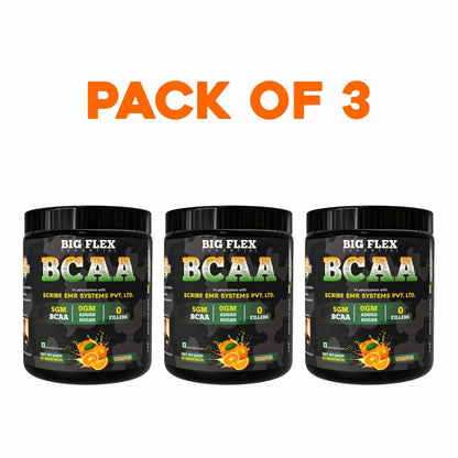 Bigflex Desh Ka BCAA Powder 5g Pure Bcaa Per Serving - Pack of 3 - Total 90 Servings
