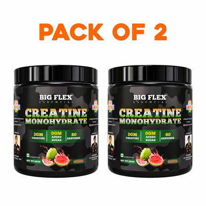 Bigflex Desh Ka Creatine Monohydrate 3g Pure Creatine Per Serving- 260g - 80 Servings - Pack of 2