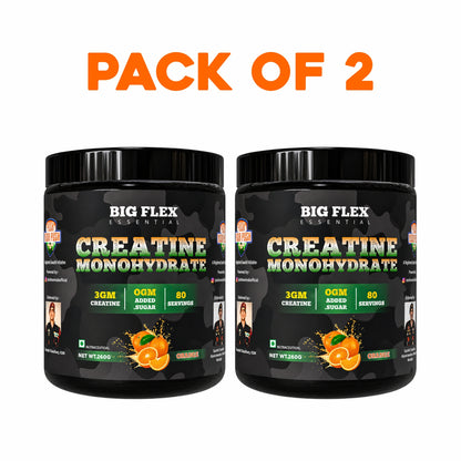 Bigflex Desh Ka Creatine Monohydrate 3g Pure Creatine Per Serving- 260g - 80 Servings - Pack of 2