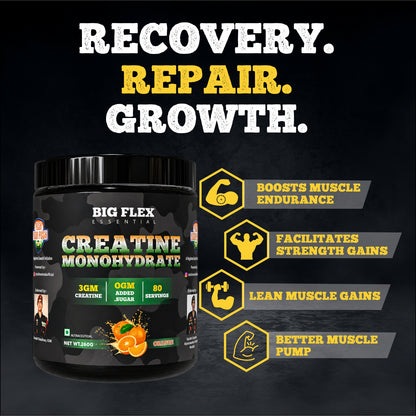 Bigflex Desh Ka Creatine Monohydrate 3g Pure Creatine Per Serving- 260g - 80 Servings