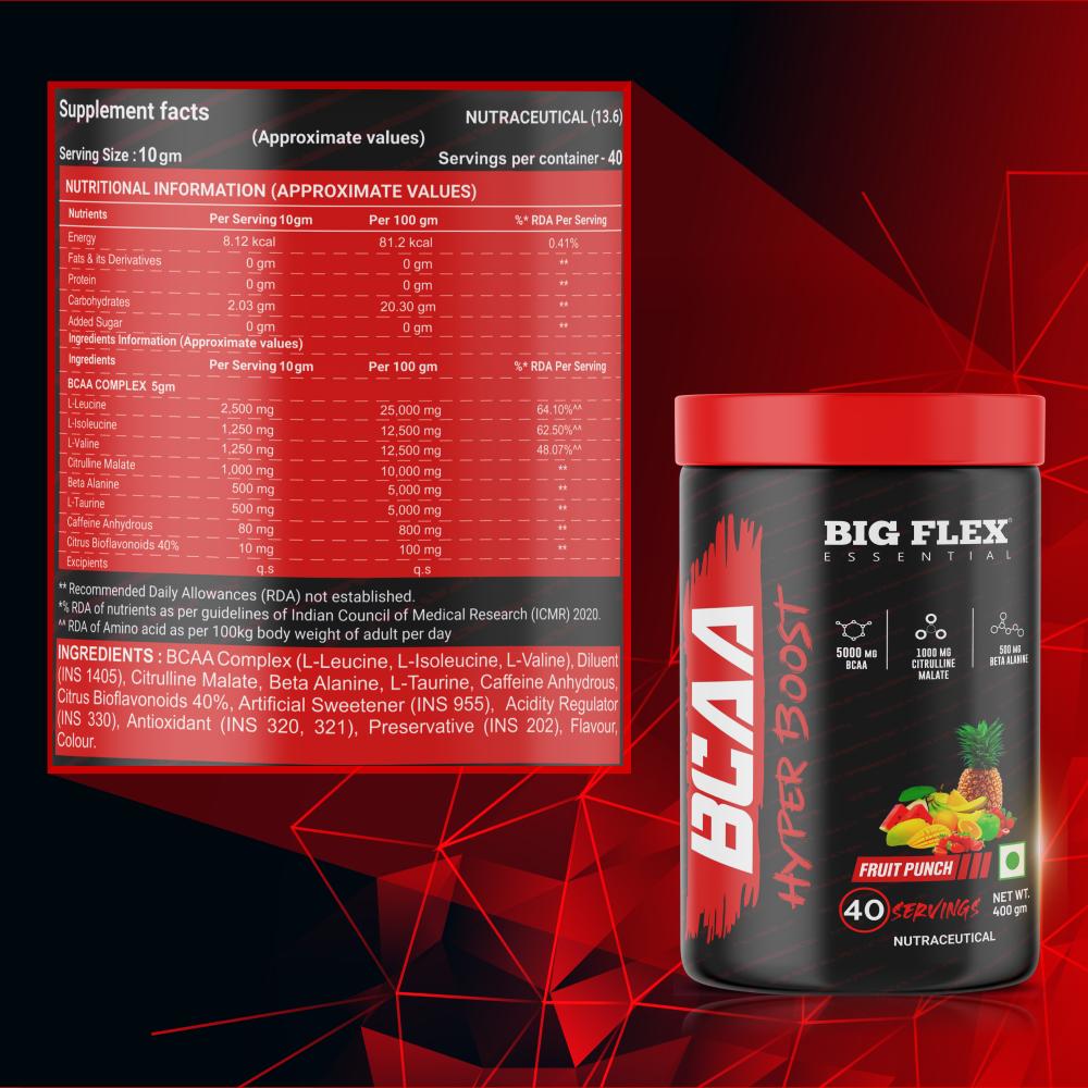 Bigflex Essential BCAA Hyperboost + Free Nuker Shaker