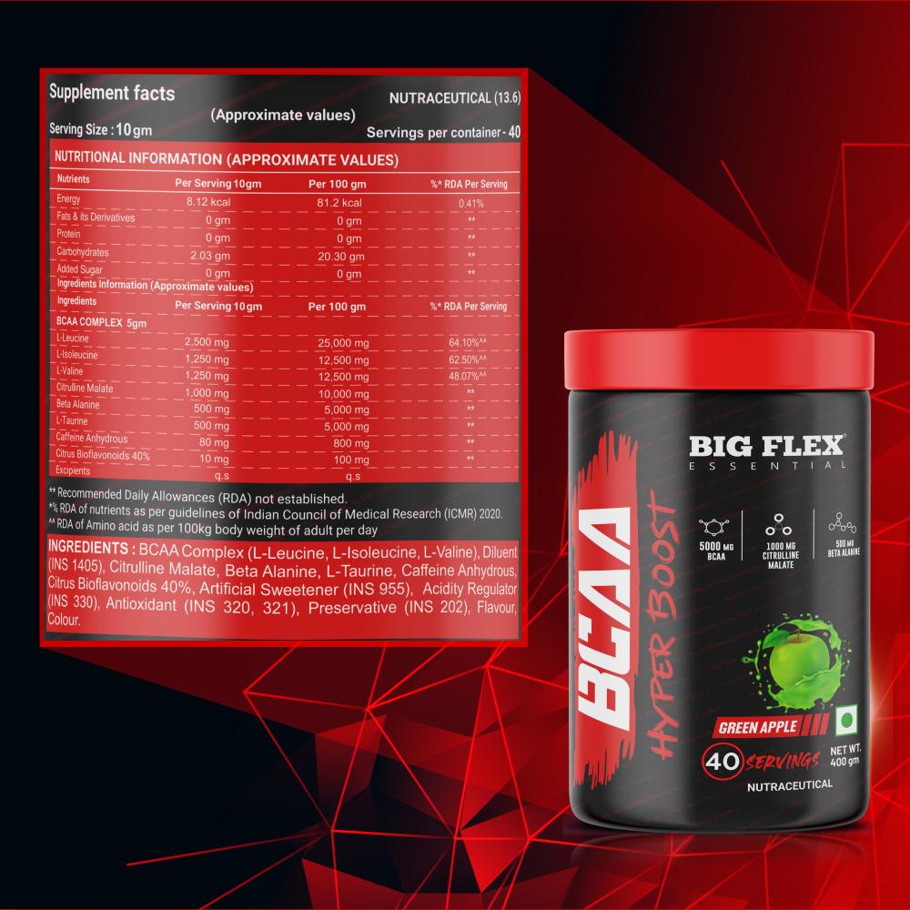 Bigflex Essential BCAA Hyperboost + Free Nuker Shaker