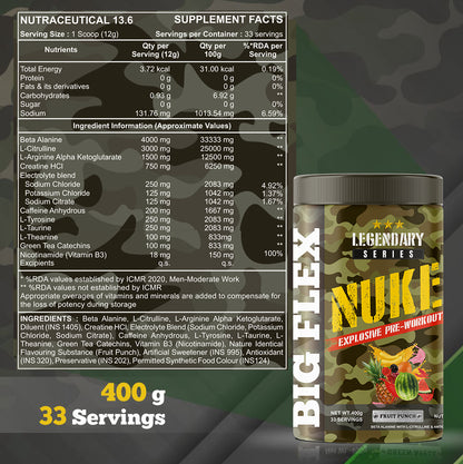 Bigflex Nuke Pre-workout Powder (400 Gm)