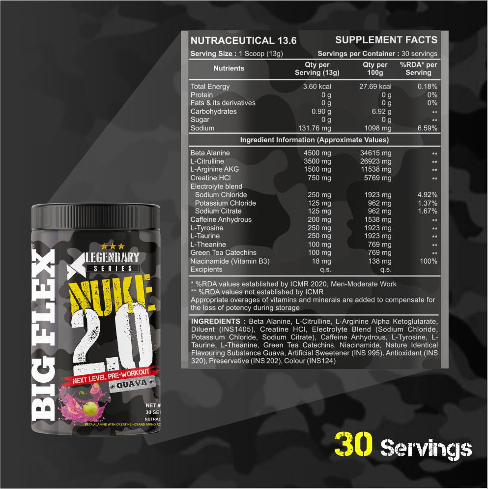 Bigflex Pre-Workout Nuke 2.0 Advanced Formulation