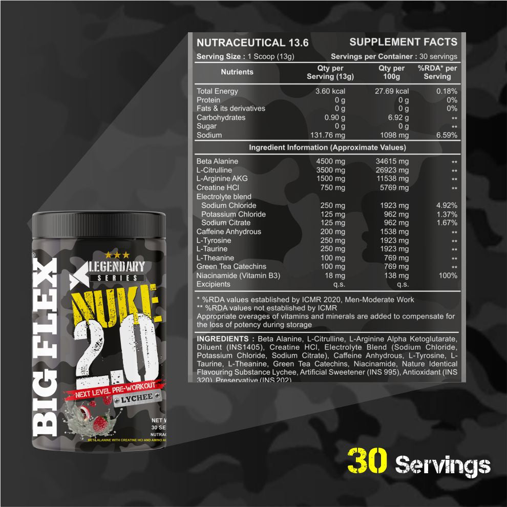 Bigflex Pre-Workout Nuke 2.0 Advanced Formulation